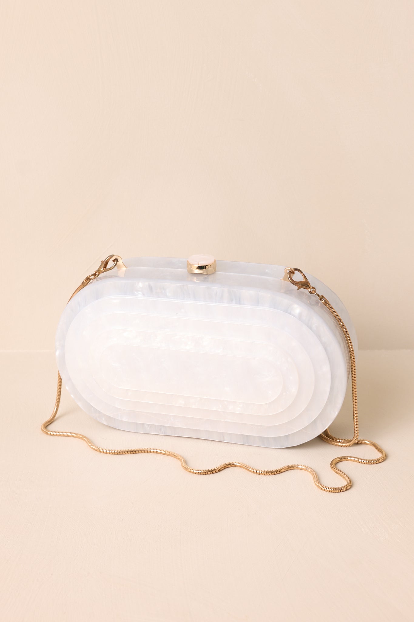 Solstice Dance Ivory Pearlescent Clutch