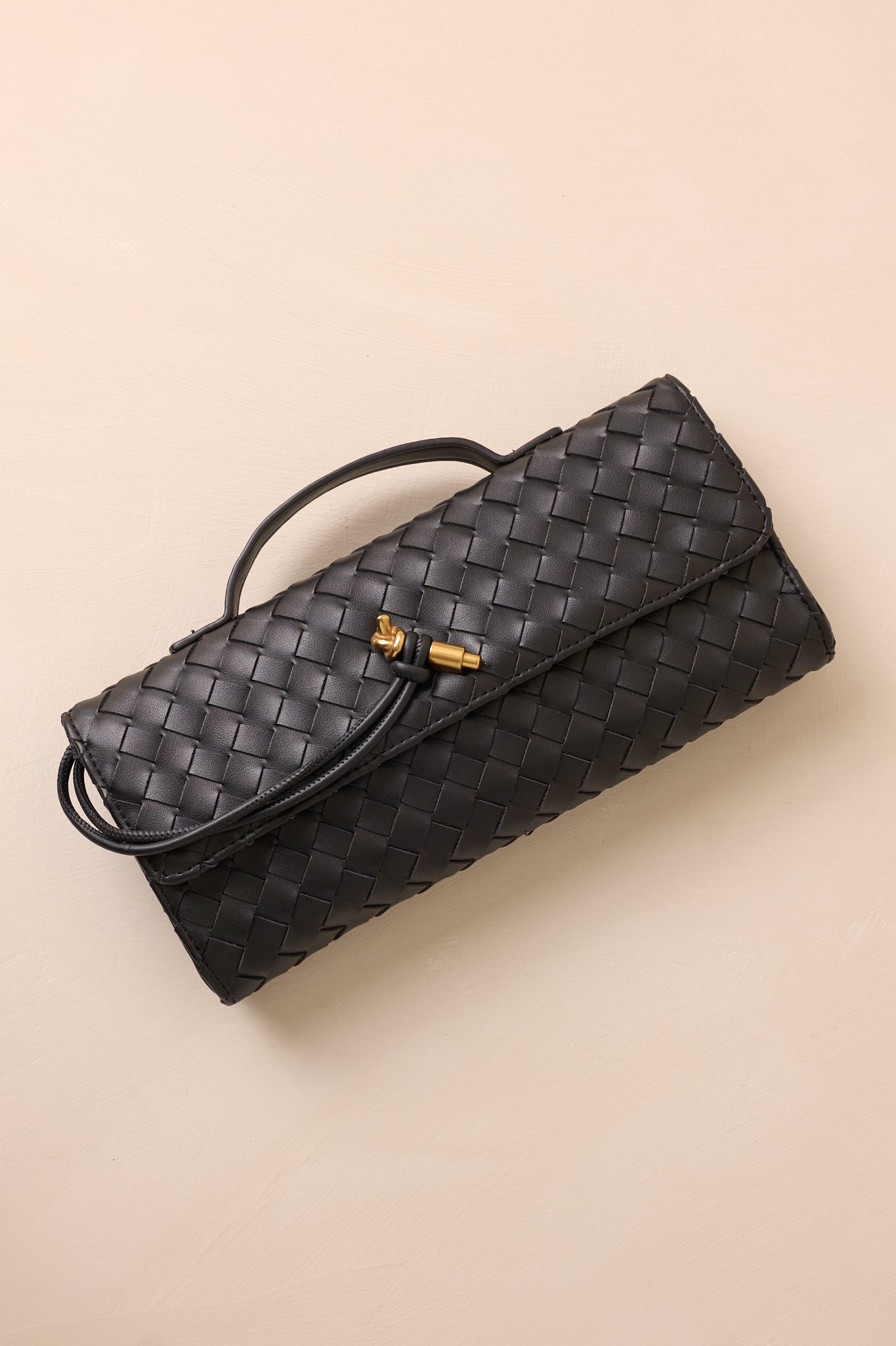 Midnight Sun Black Woven Clutch