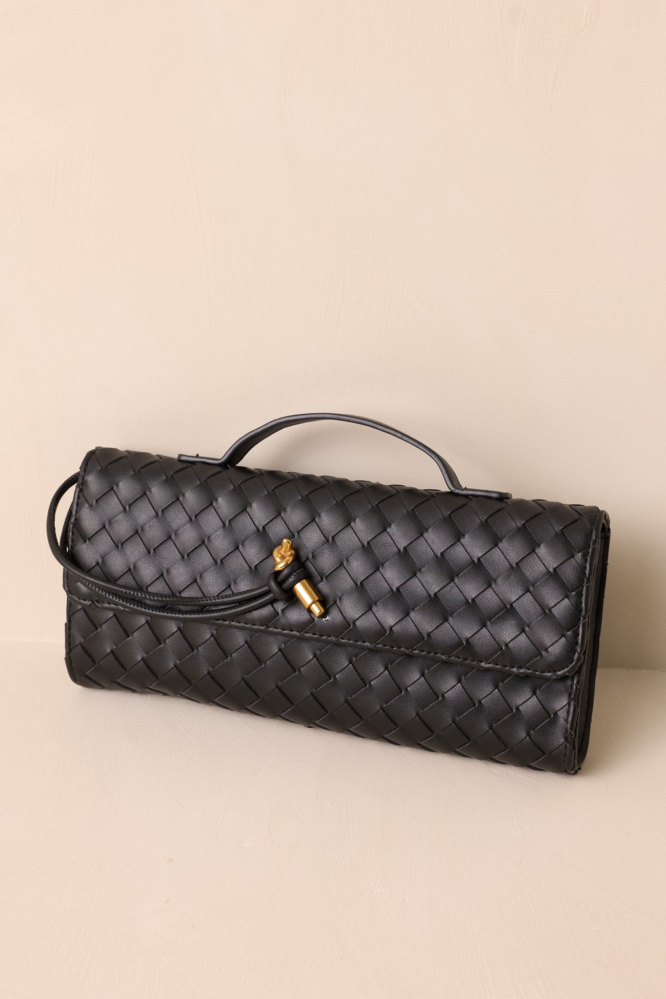 Midnight Sun Black Woven Clutch