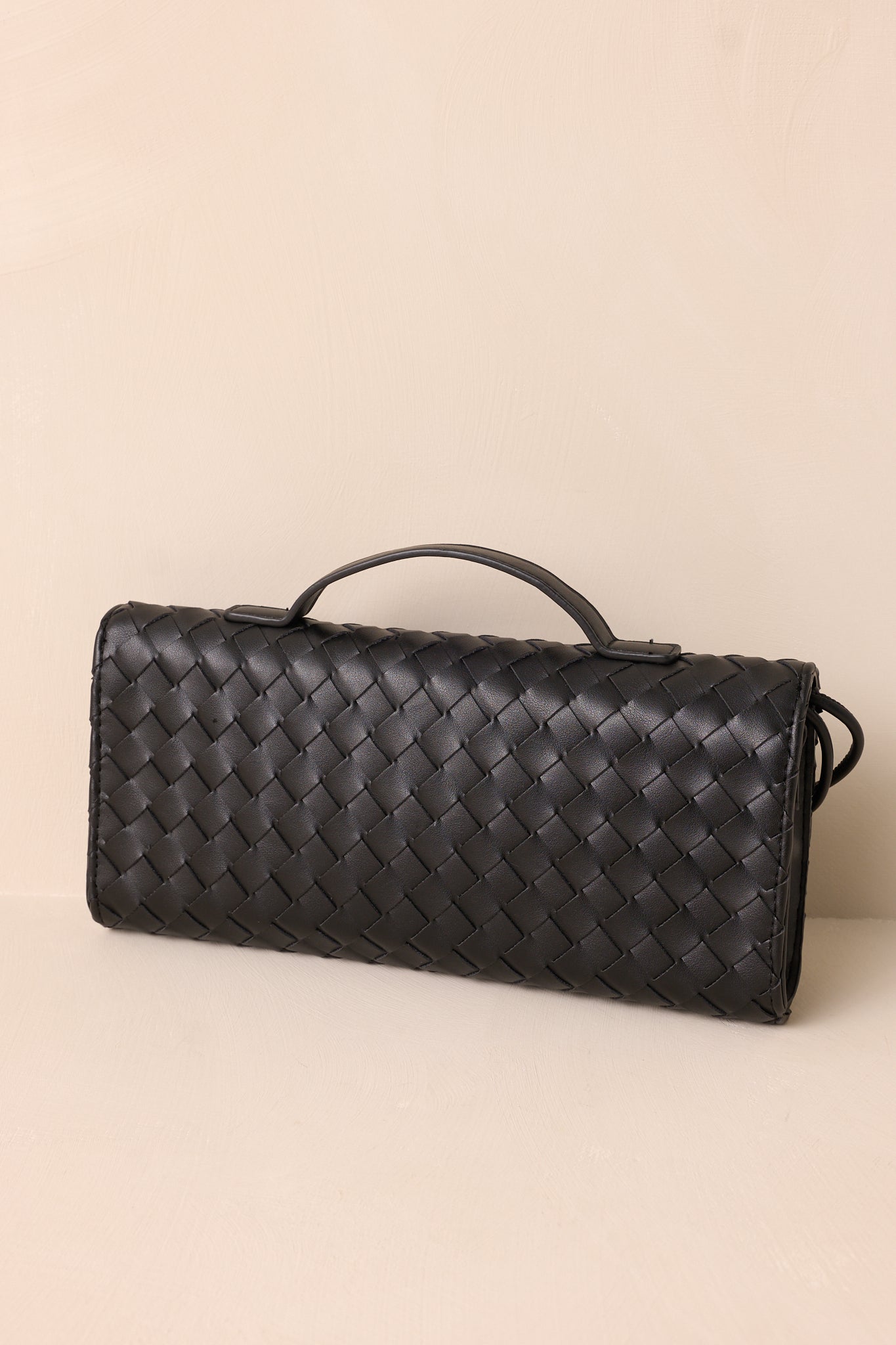 Midnight Sun Black Woven Clutch