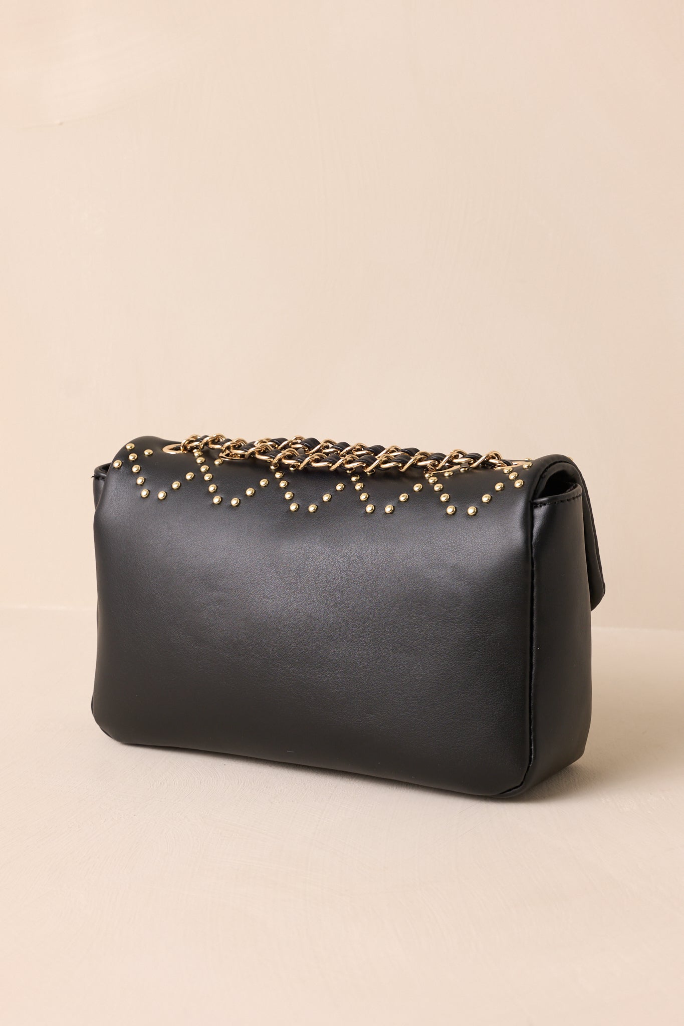 It's About Time Black Studded Handbag