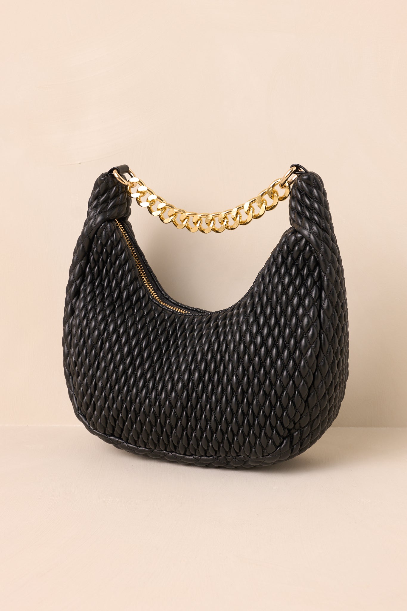 Streak Of Destiny Black Faux Leather Handbag