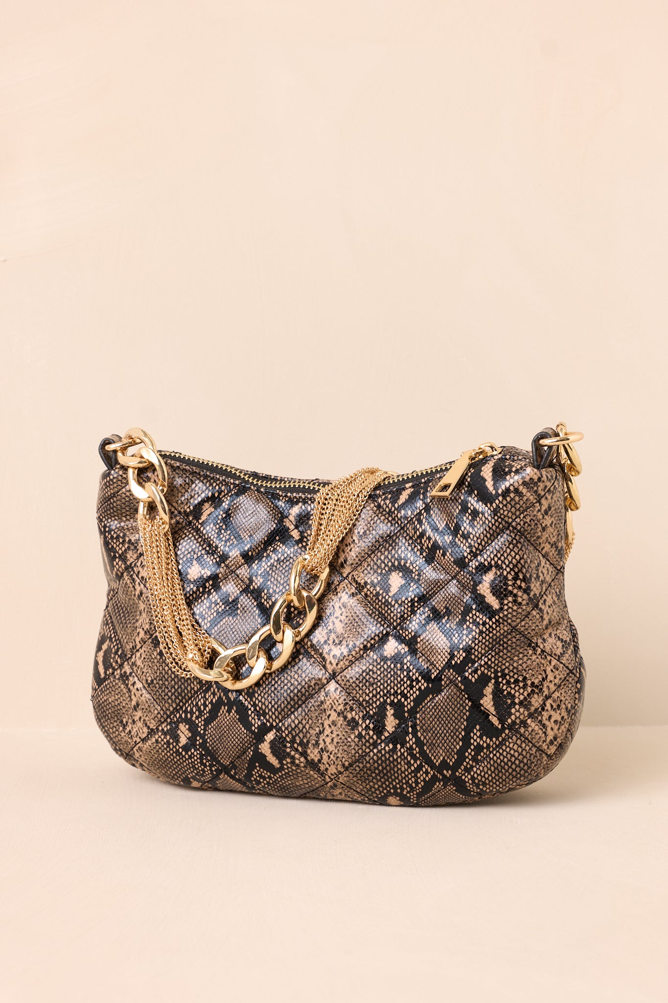 I'm Yours Tonight Snakeskin Quilted Handbag