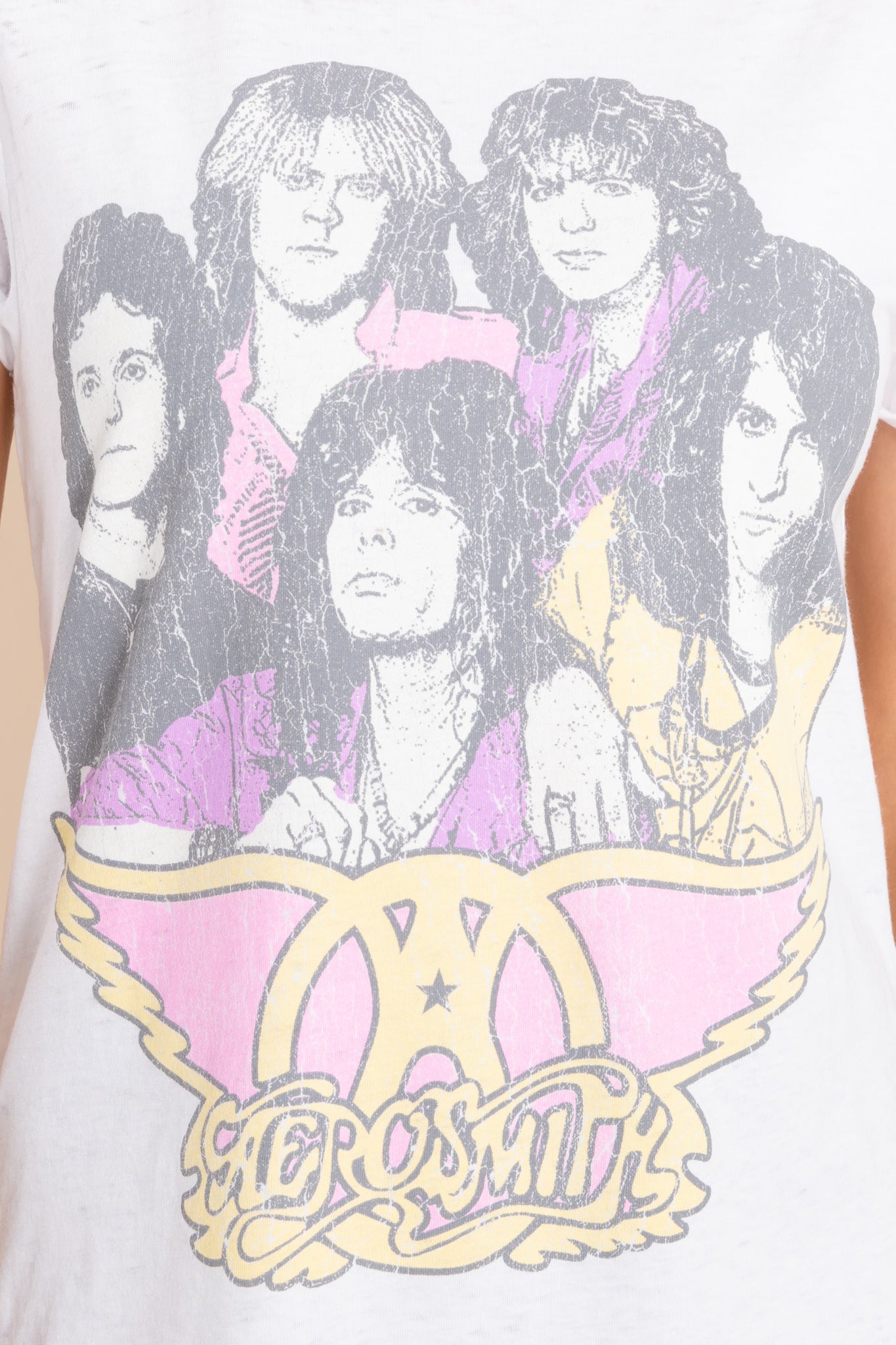 Aerosmith Dream On 1973 White Tee - Red Dress