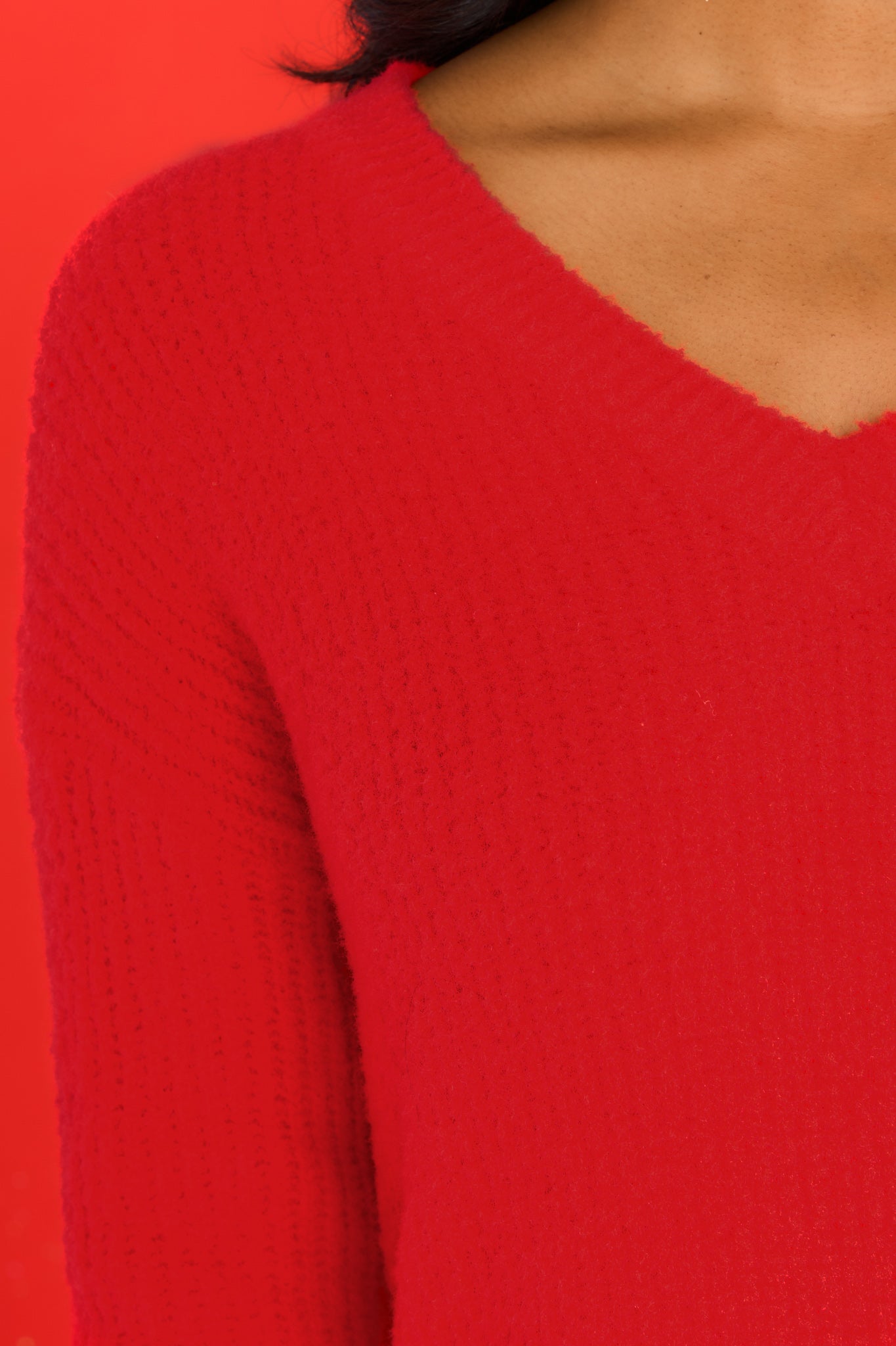 Any Day Now Red Sweater - Red Dress