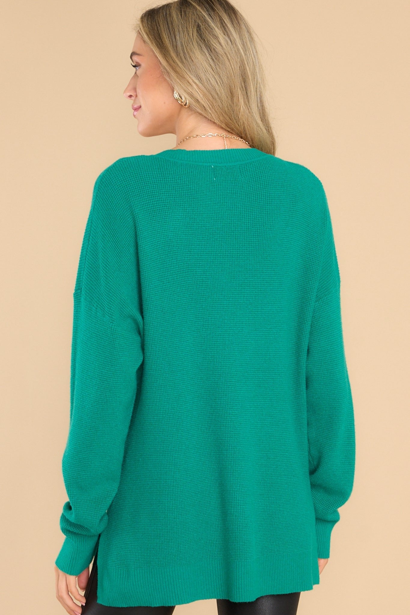 Breath Of Freshness Forest Green Sweater - Red Dress