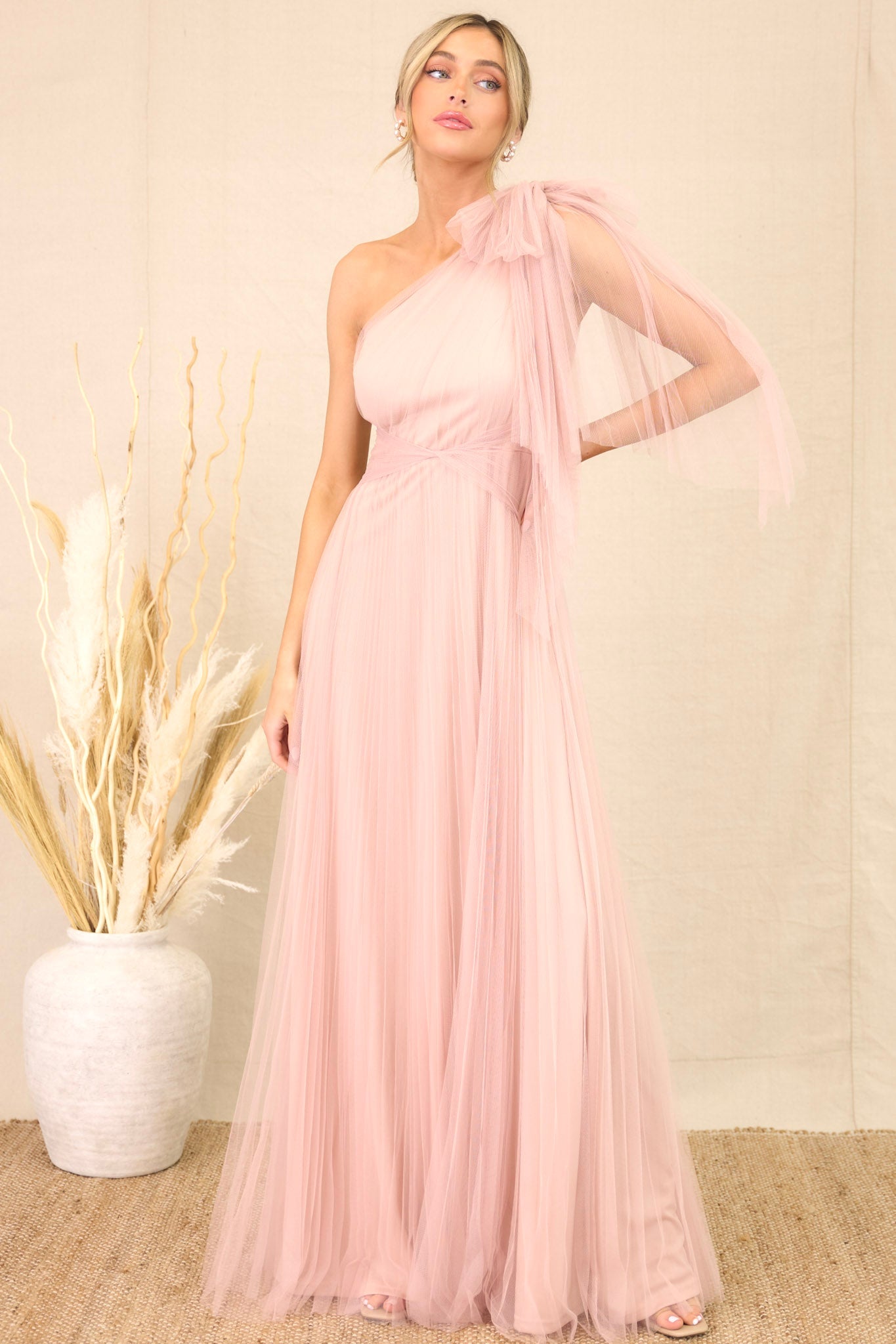 Divine Intuition Blush Maxi Dress - Red Dress