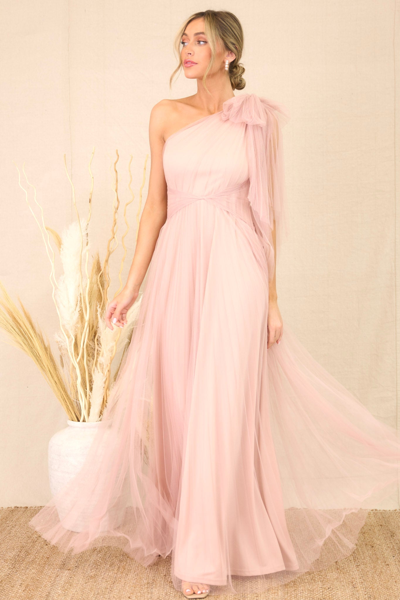 Divine Intuition Blush Maxi Dress - Red Dress