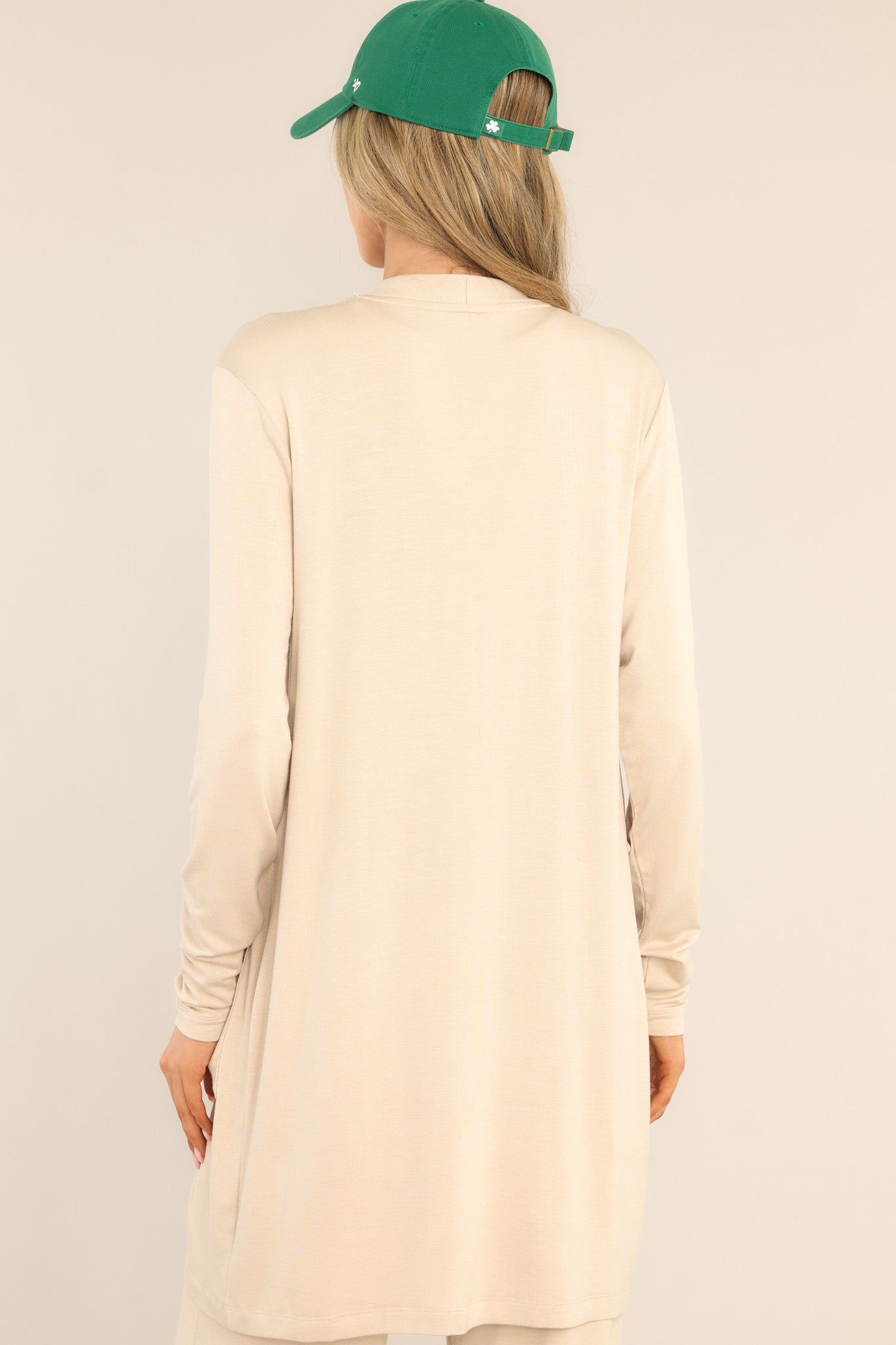 Laidback Natural Beige Cardigan - Red Dress