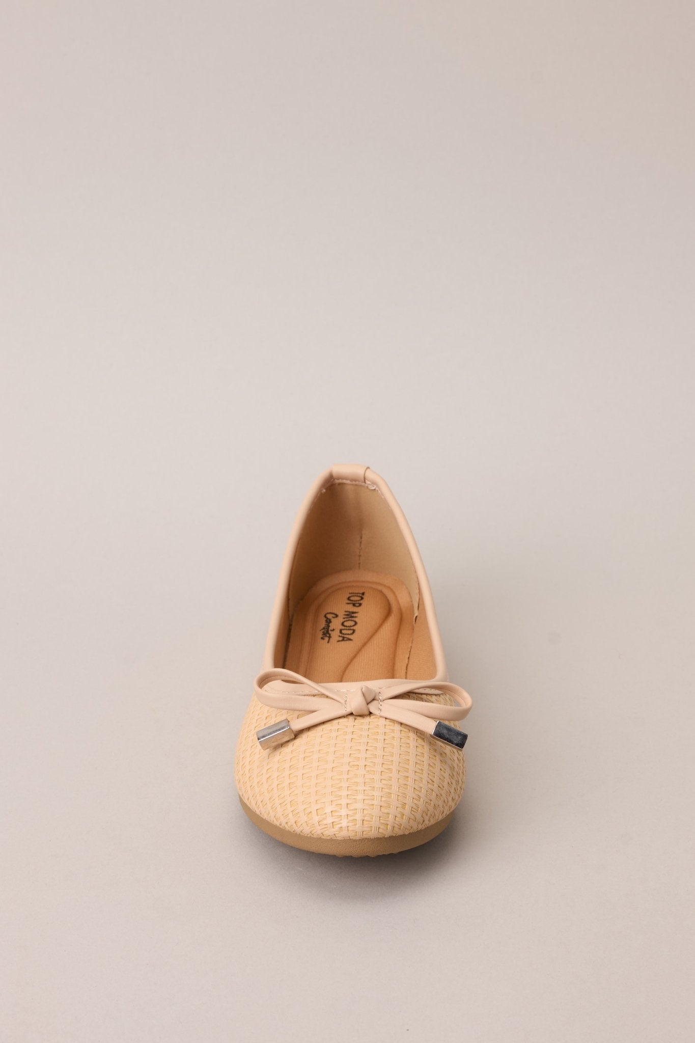 Love And Laughter Beige Ballet Flats - Red Dress