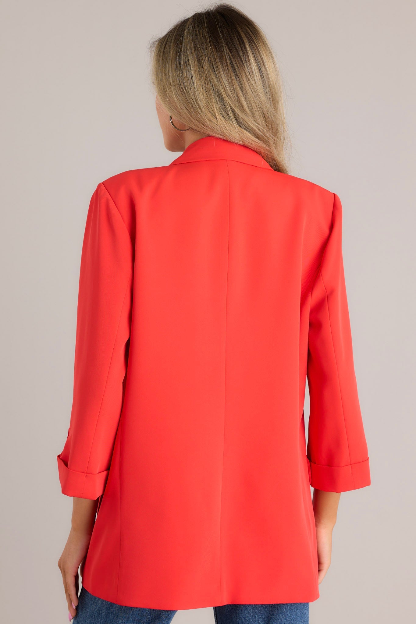 Make It Work Cherry Tomato Blazer - Red Dress