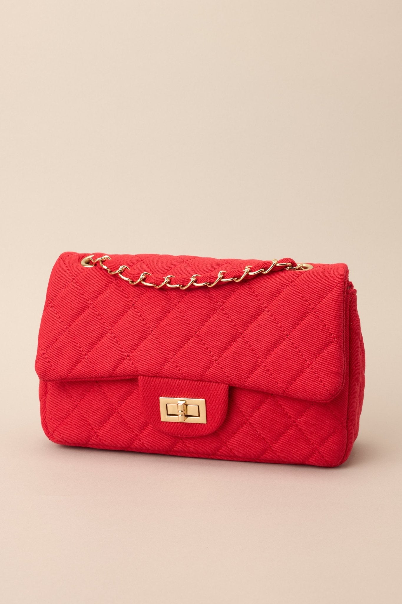 Move On Red Quilted Handbag - Red Dress