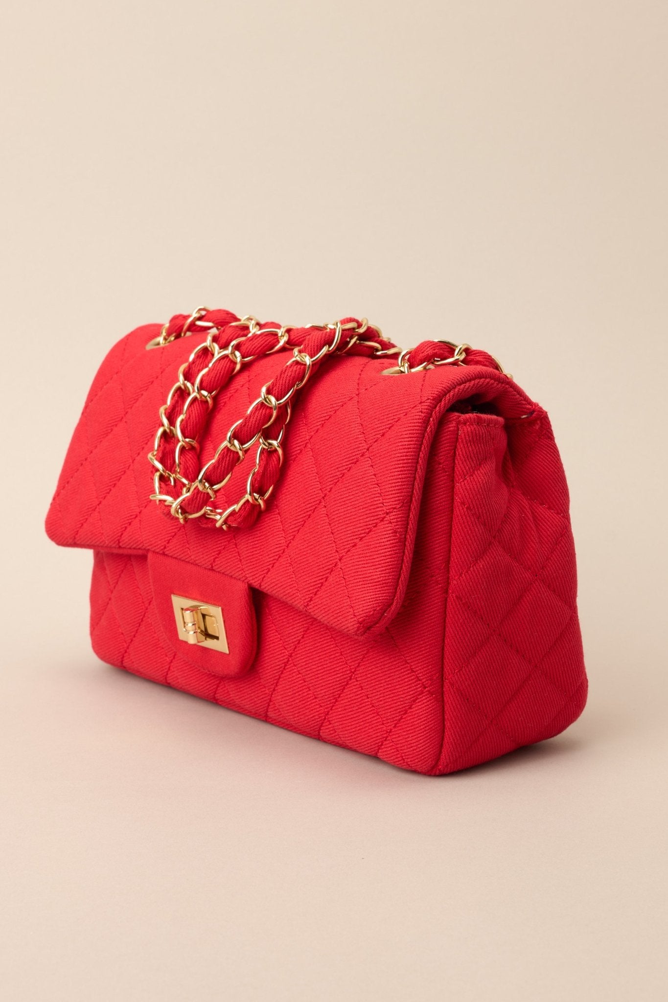 Move On Red Quilted Handbag - Red Dress