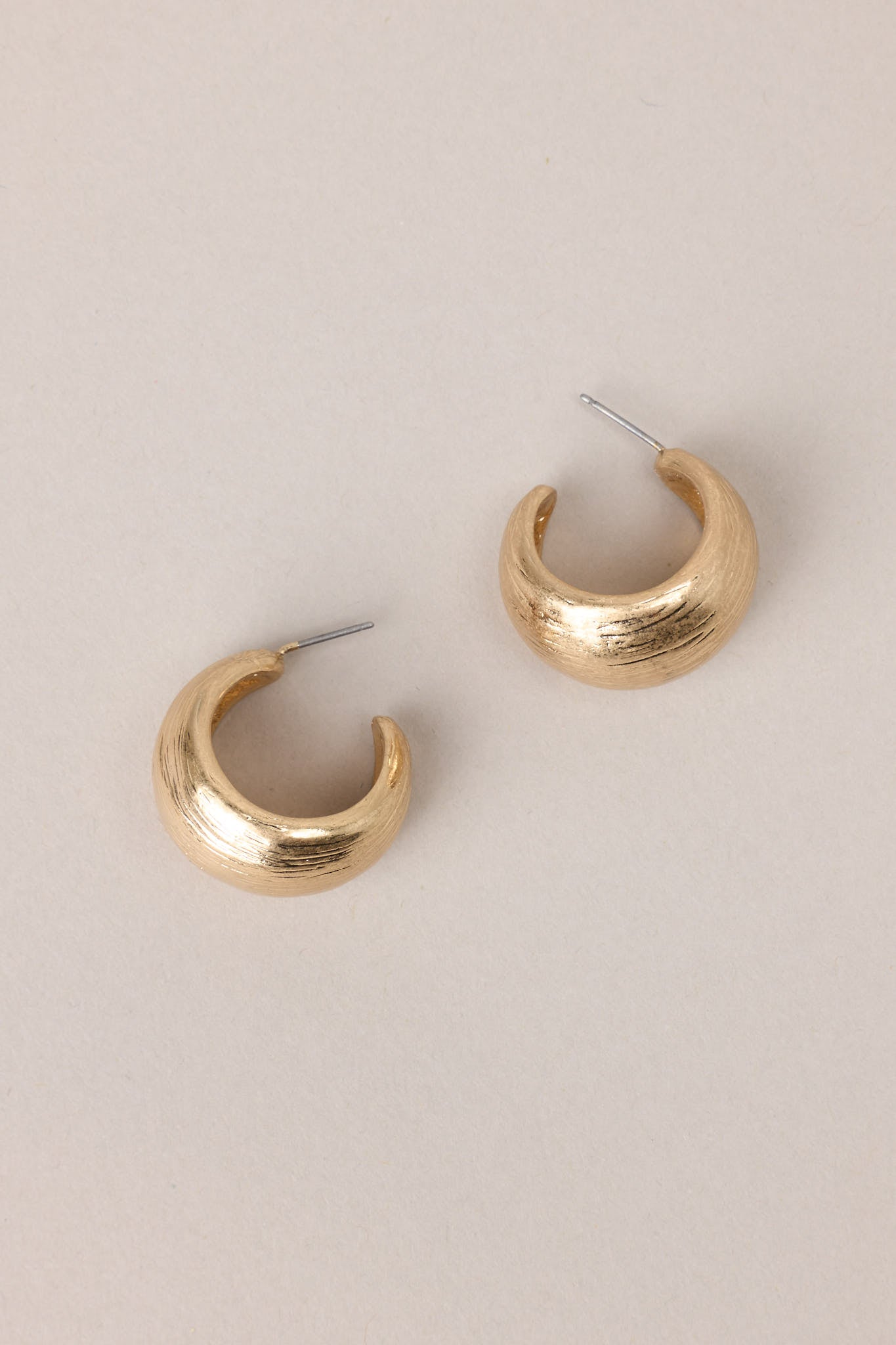 Next Chapter Gold Hoop Earrings - Red Dress