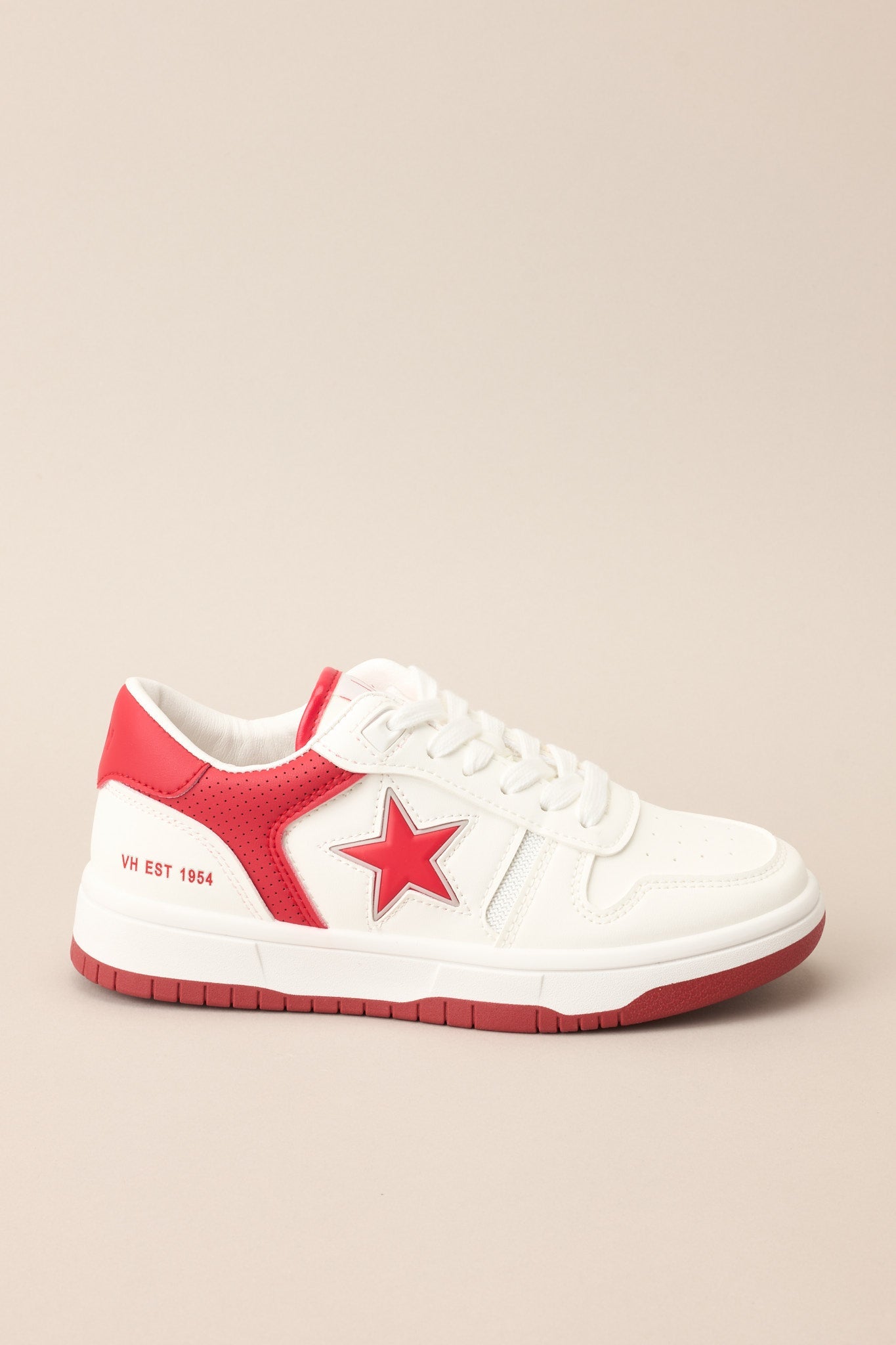 On Beat Red & White Sneakers (BACKORDER APRIL) - Red Dress